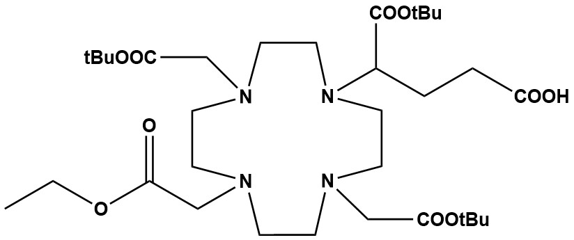 4-(4,10-bis(2-(tert-butoxy)-2-oxoethyl)-7-(2-ethoxy-2-oxoethyl)-1,4,7,10-tetraazacyclododecan-1-yl)-5-(tert-butoxy)-5-oxopentanoic acid