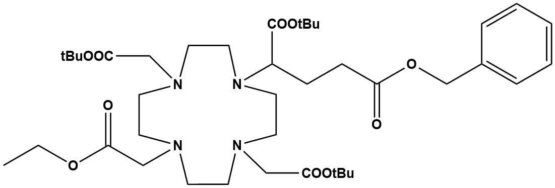 5-benzyl 1-tert-butyl 2-(4,10-bis(2-(tert-butoxy)-2-oxoethyl)-7-(2-ethoxy-2-oxoethyl)-1,4,7,10-tetraazacyclododecan-1-yl)pentanedioate
