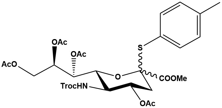 5-(2,2,2-Trichloroethoxycarbonylamino)-4,7,8,9-tetra-O-acetyl-2-S-(4-methylphenyl)-2-thioneuraminic Acid Methyl Ester