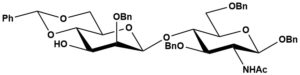 Benzyl 4-O-(2-O-Benzyl-4,6-O-benzylidene-β-D-mannopyranosyl)-2-acetamido-3,6-di-O-benzyl-2-deoxy-β-D-glucopyranoside